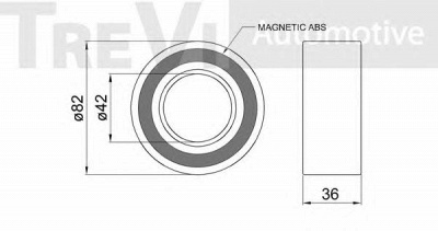 TREVI AUTOMOTIVE wb1674 -  Комплект подшипника ступицы колеса